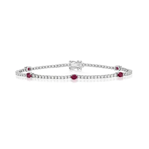 Classic Ruby Diamond Bracelet for Women